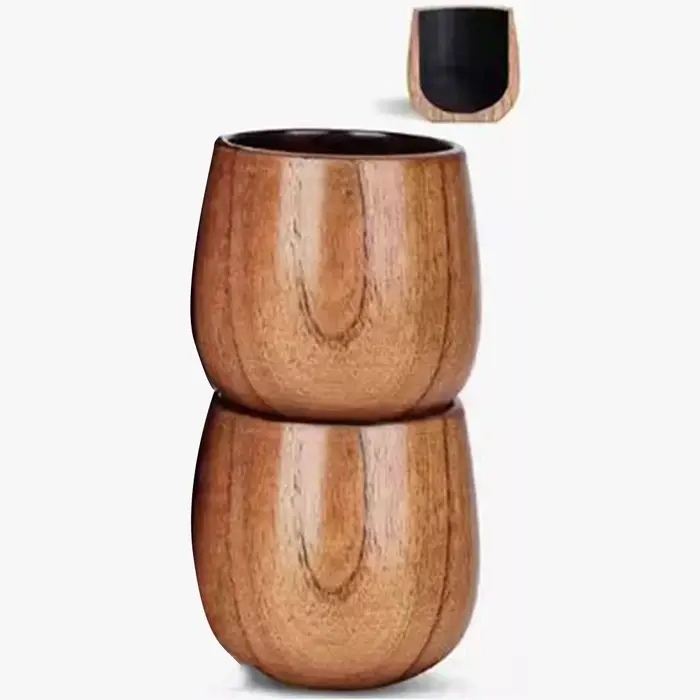 Tasse à thé en bois naturel