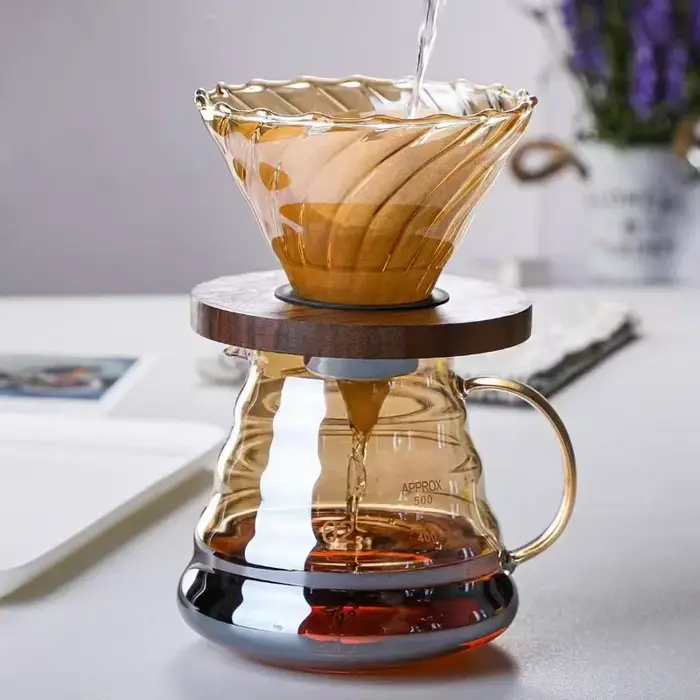 Cafetière brassurera en verre durable