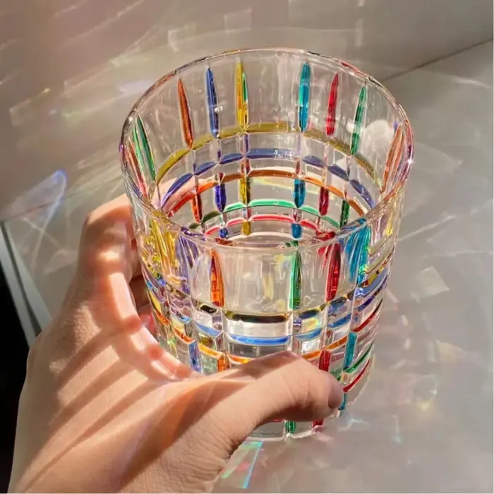 Verres en verre de cristal Coulorful