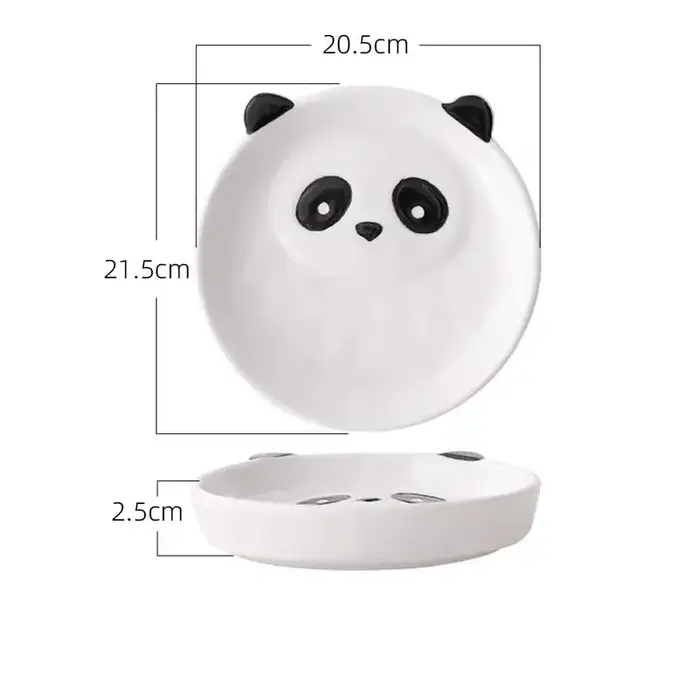 Bols en céramique créatifs assiettes dessin animé panda vaisselle mignon