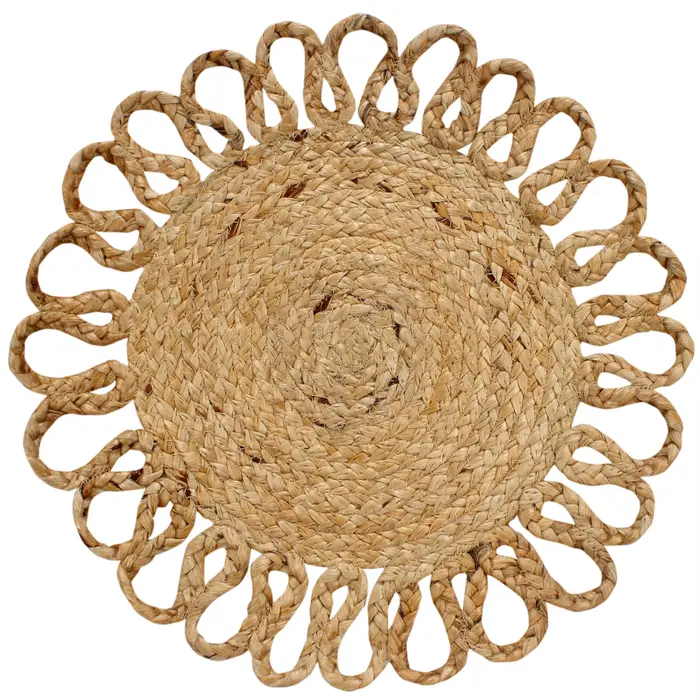 Napperons ronds tressés, chargeurs en osier naturel pour assiettes à dîner, résistants à la chaleur,