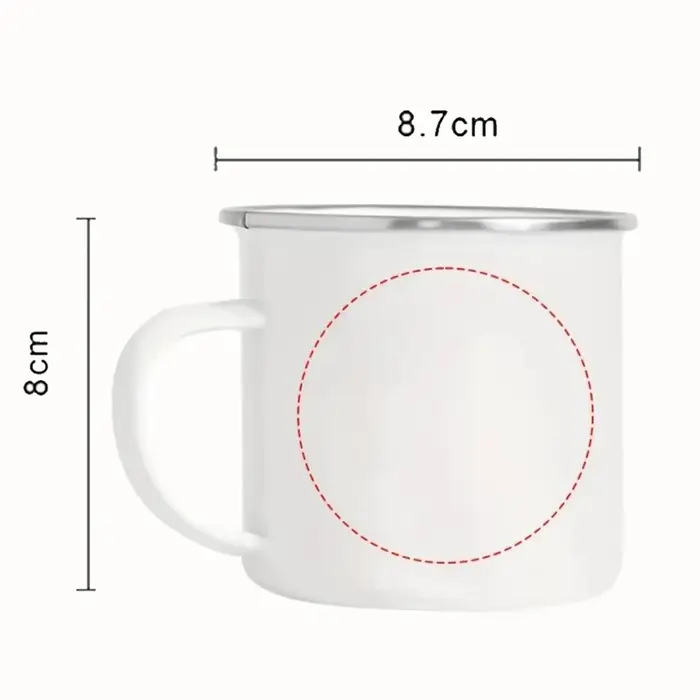 Mug en émail personnalisé avec photo/logo - Mini mug