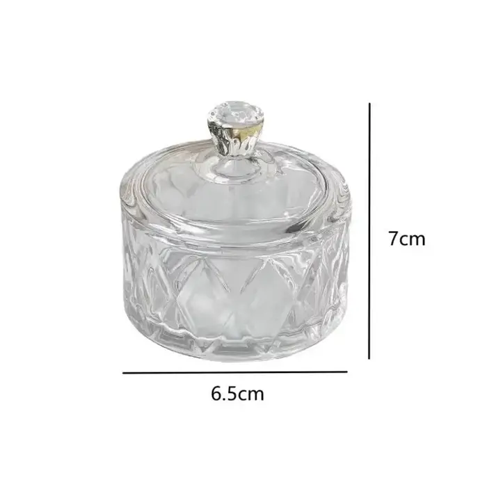 Tasses à Dessert glacées en verre élégantes avec couvercles