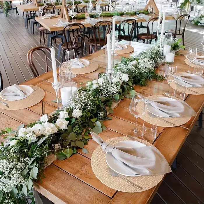 6 pièces de sets de table ronds en jute naturelle