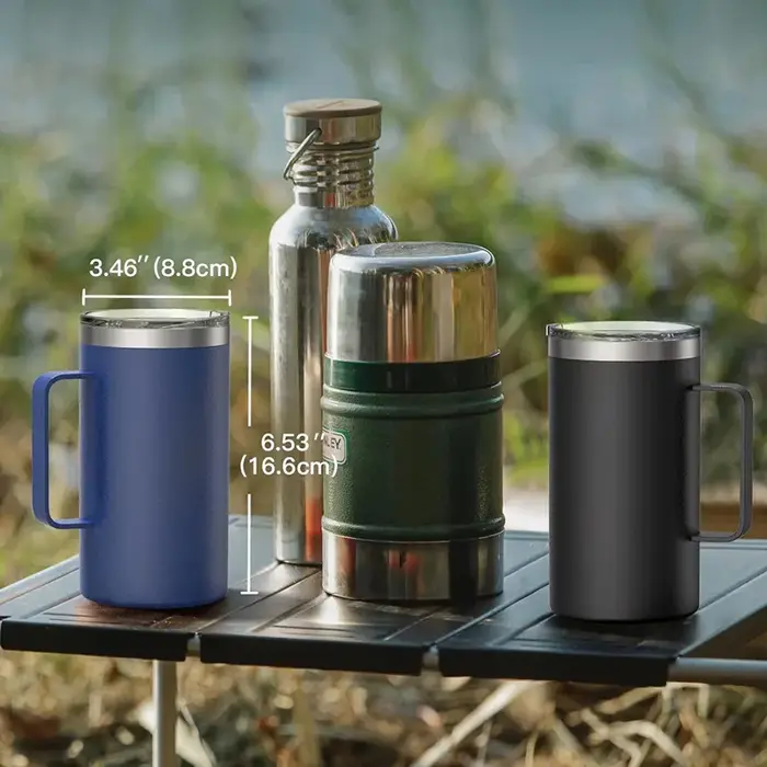 Tasse à café en acier inoxydable de 680ml
