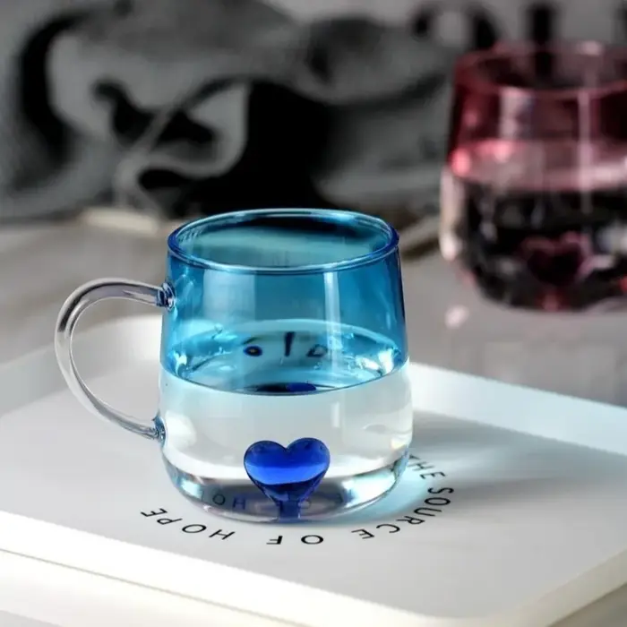 Nouvelle tasse en verre transparent dégradé