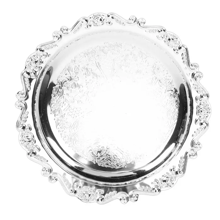 Plateau de service floral gravé 20/25 cm
