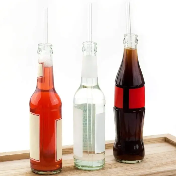 Pailles à boire en verre de 25cm de Long