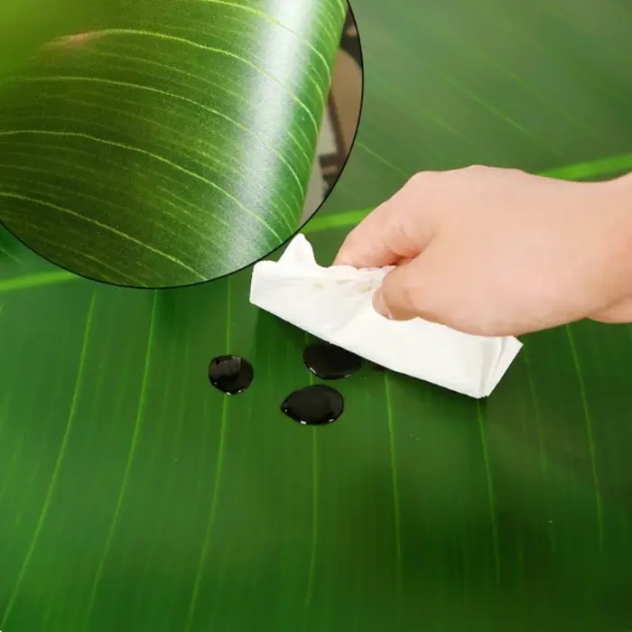 Napperon de beauté de plante verte simulée PEVA