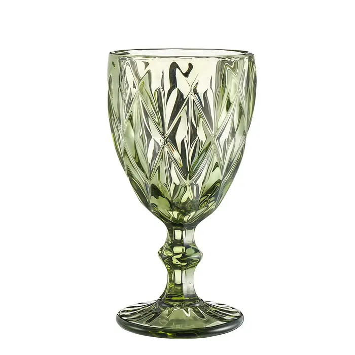 Verre à vin européen en relief