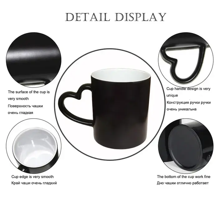 Tasse magique en céramique personnalisée Pour dans l'eau chaude images affichent tasses imprimer Photo