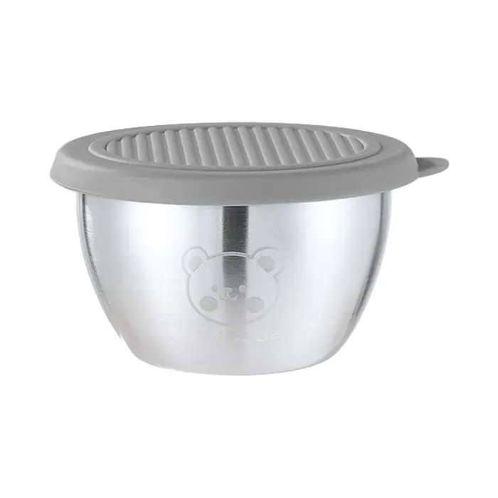 Récipient de Sauce à salade réutilisable en acier inoxydable 304, 1.69oz/50ml, avec couvercles, étan