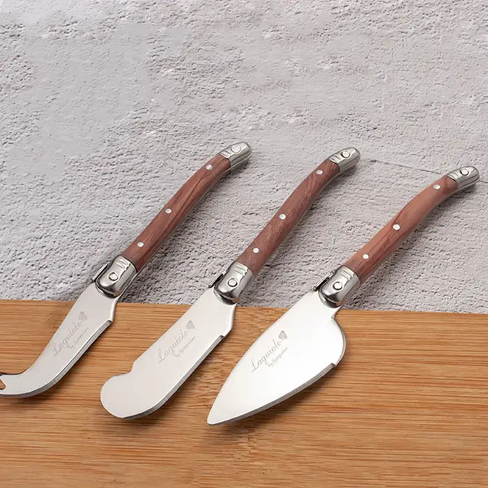 Couteaux à fromage de 6.25 pouces, manche en palissandre, couteau à beurre, épandeur de fromage, spa