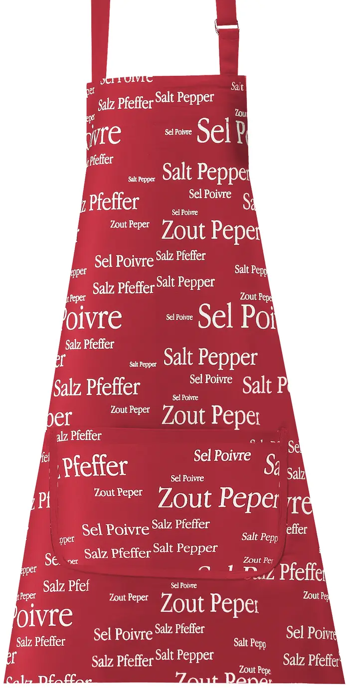 Tablier de cuisine Sel & Poivre Rouge 80 X 85