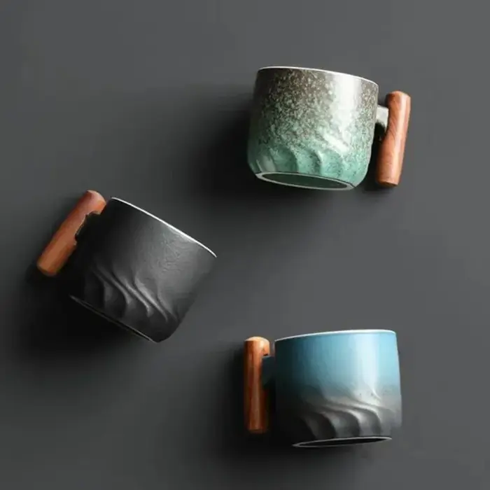 Tasse à café rétro en céramique de 80ml