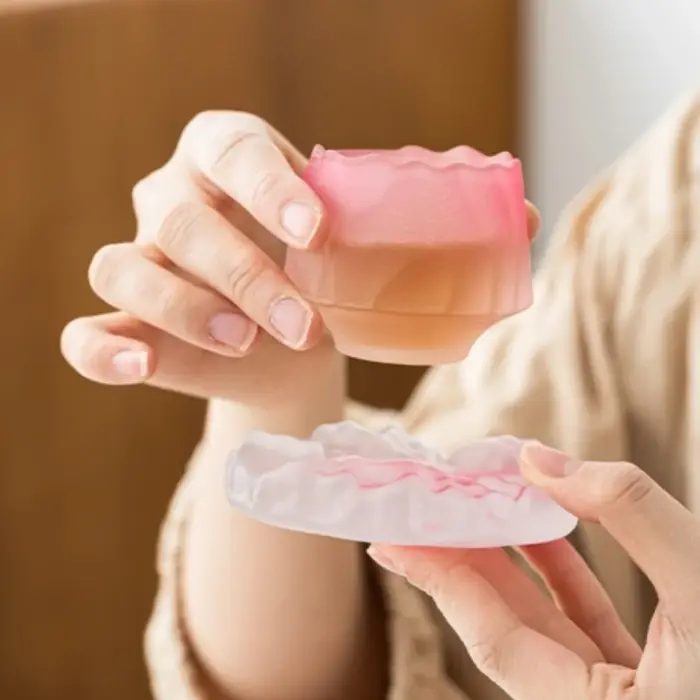 Tasse en verre dégradé japonais "Glacier Pink"
