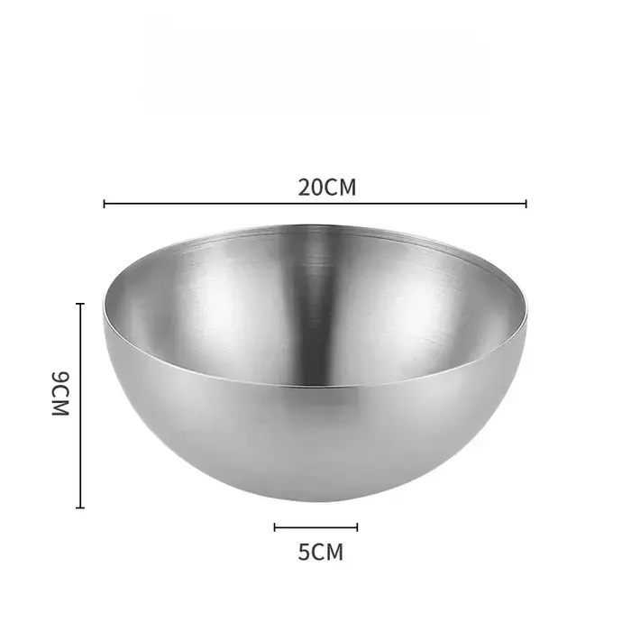 Grand saladier en acier inoxydable grande capacité