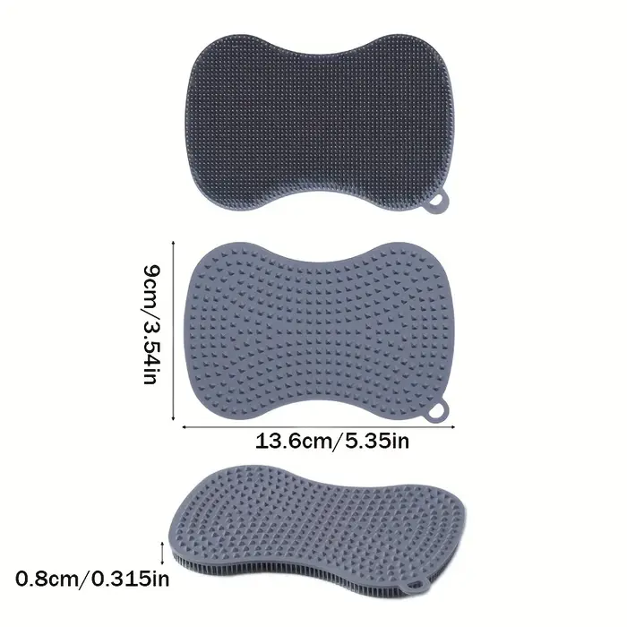 Brosse à vaisselle double face en Silicone