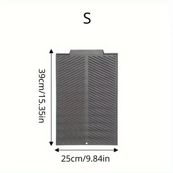 Tapis de drainage en silicone, Tapis de séchage pour vaisselle, Tapis de drainage pliable, Grand tap
