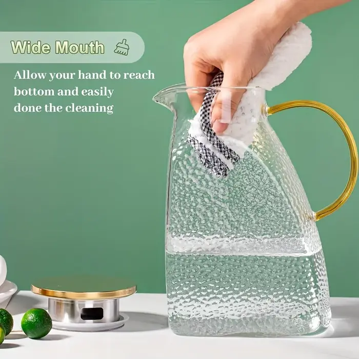 Bouilloire en verre transparente à côté étroit de 1