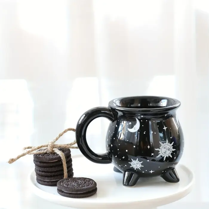 350 ml/11.8 oz soleil lune étoiles tasse à café Divination brassage en forme de tasse à café en céra