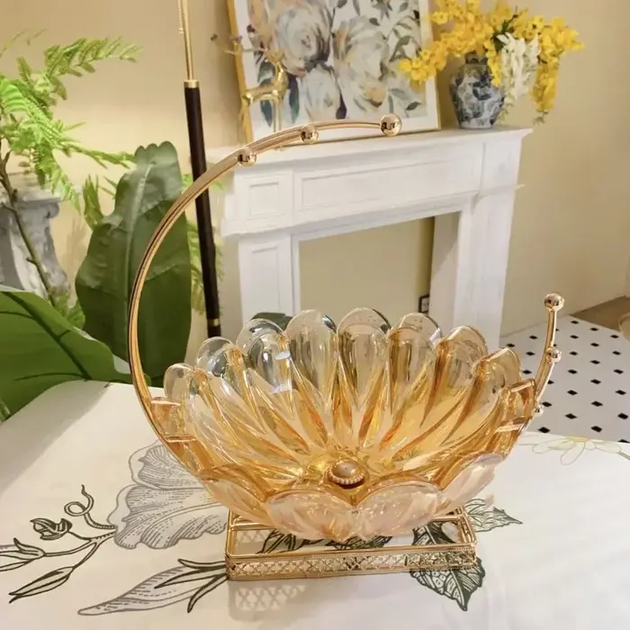 Filles à Fruits en Métal et Verre