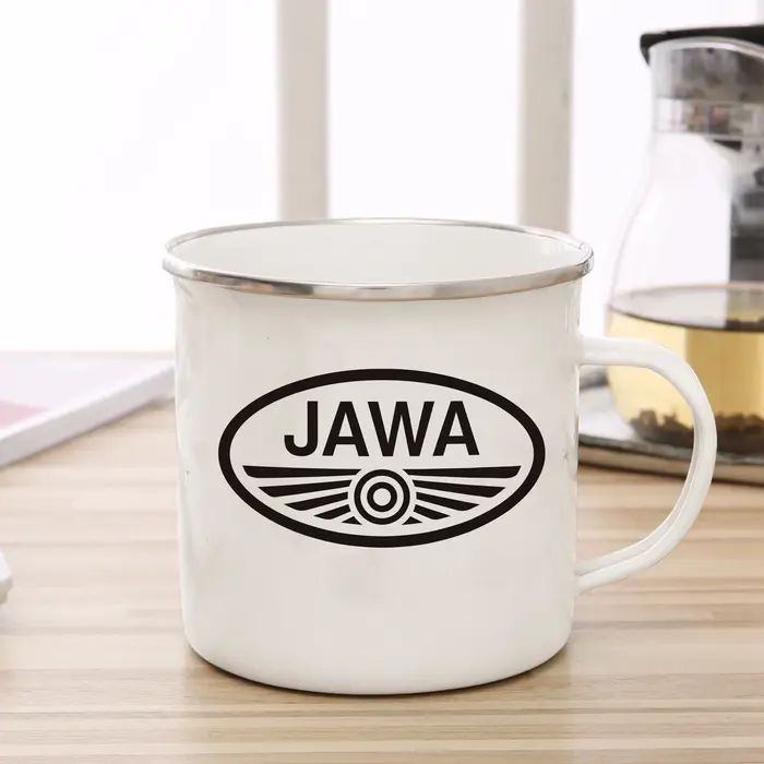 Une tasse JAWA moto marque de mode émail tasse café thé lait tasse camping tasse fans cadeau commémo