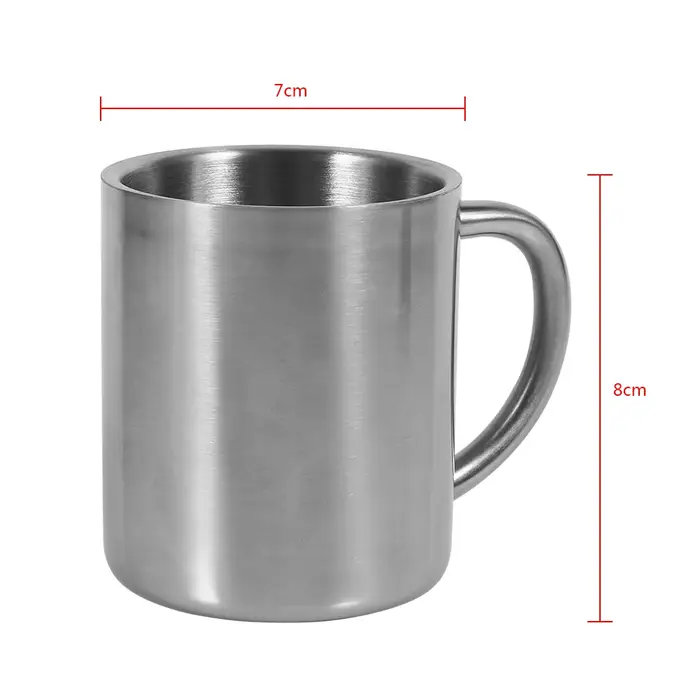 Tasse à café portable en acier inoxydable à double paroi