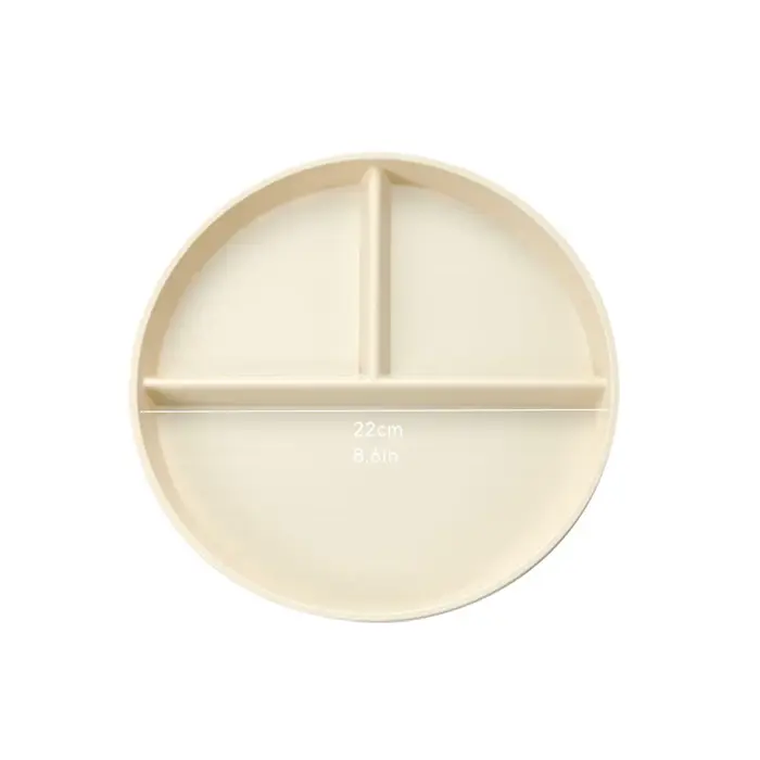 Assiette à dîner ronde divisée en plastique, contrôle réutilisable, assiette à salade de fruits, ass