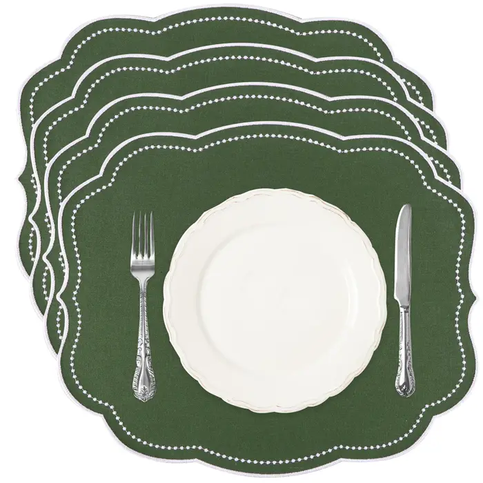 Serviettes de table, serviettes en mélange de coton et de lin