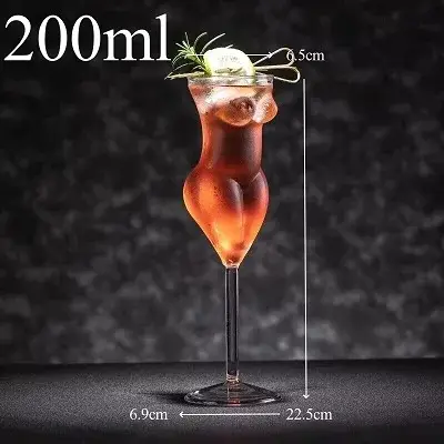 Verre à cocktail créatif en forme de corps, gobelet à whisky, verre à vin, verre à bière amusant pou