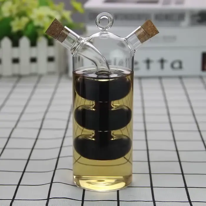 Bouteille en verre à double couche pour condiments et assaisonnement