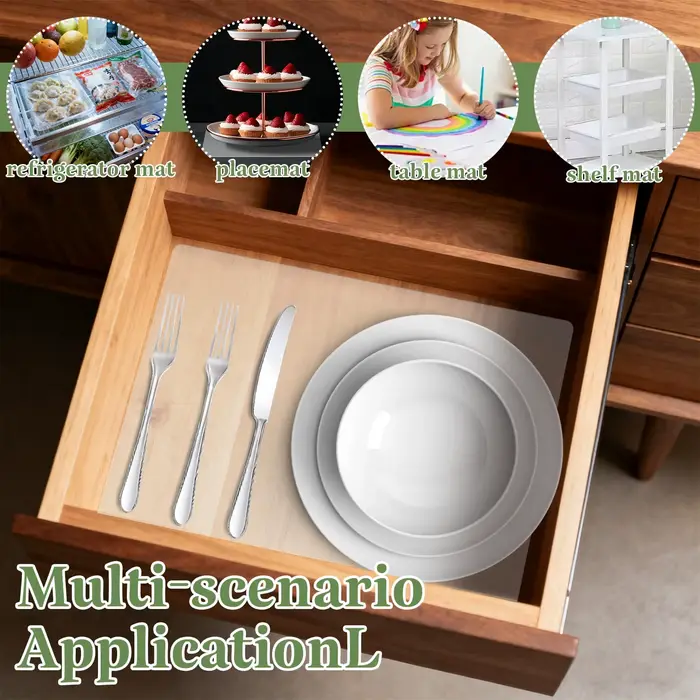 Ensemble de 4 sets de table en plastique transparent - Protection