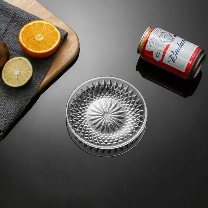 Assiette à gâteau multicouche en plastique transparent