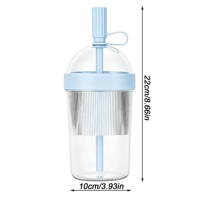 Tasses à café réutilisables de 17 oz avec couvercle et paille, gobelet pour boissons froides pour fe