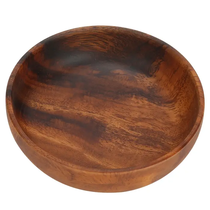 Bol à salade en bois massif, bol de table en bois, assiette en bois, saladier en bois pour fruits