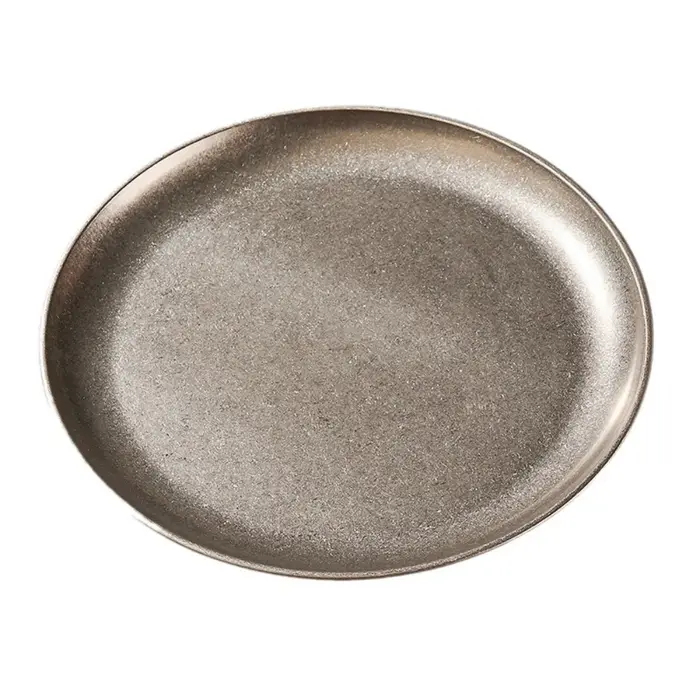 Vaisselle assiette à Steak en acier inoxydable plat occidental classique Durable assiette à Sushi cr