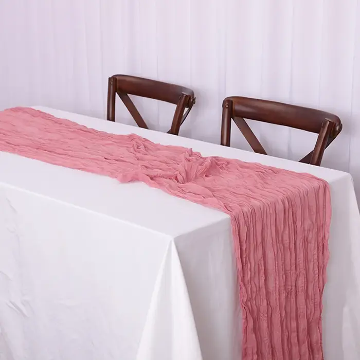 Chemin de Table en gaze froissée