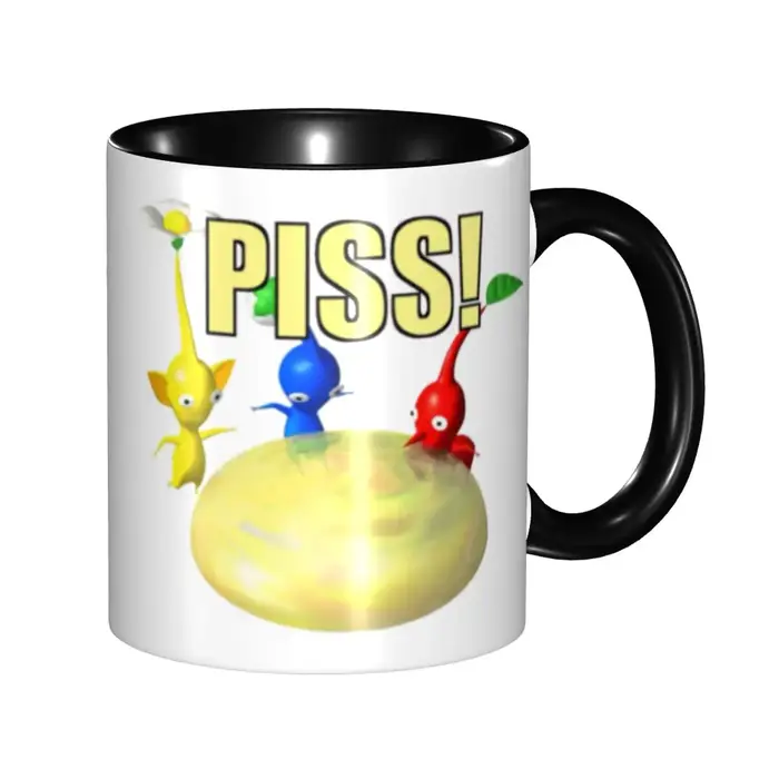 Jeux de dessins animés personnalisés Pikmin Piss tasse bricolage en céramique thé lait