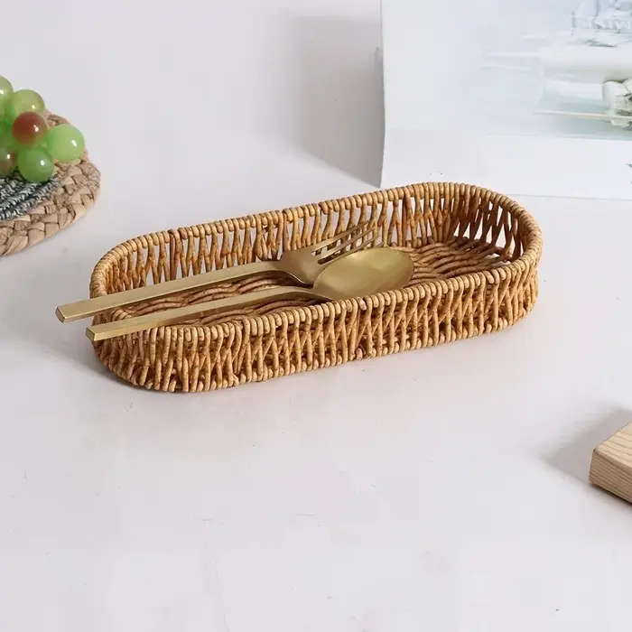 Panier de rangement ovale pour vaisselle