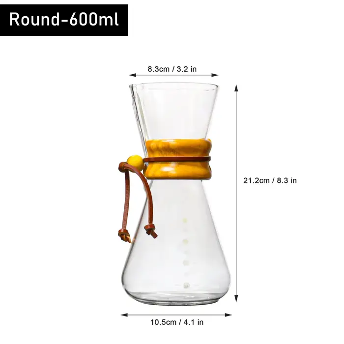 Cafetière à filtre style Chemex