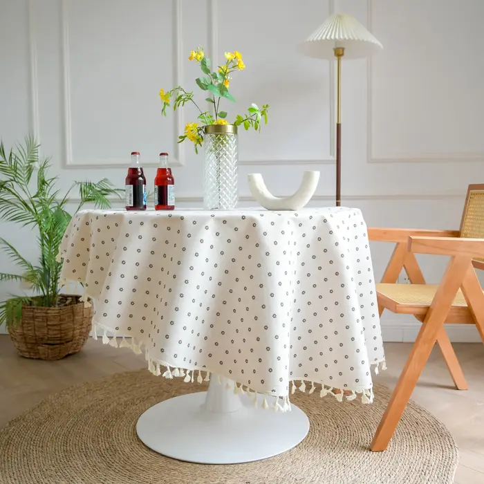 Nappe à pampilles imprimées