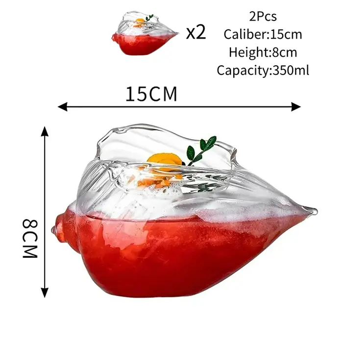 Verres à Cocktail en forme de conque