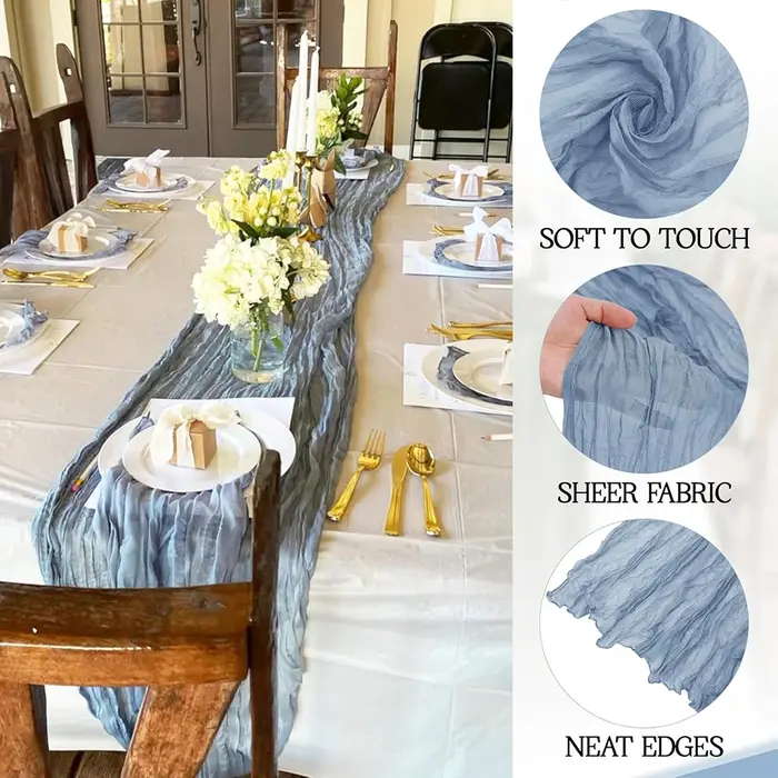 Chemin de Table en tissu de fromage en terre cuite
