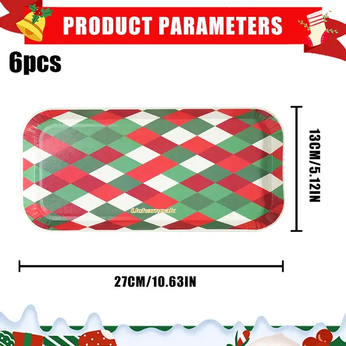 Ensemble d'assiettes rondes de noël