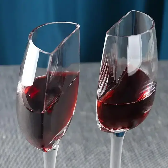 Verre à vin demi-rond en cristal