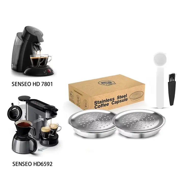 ICafilas pour machine Philips Senseo bouchons de capsules de café en acier inoxydable filtre réutilisable cafetière expresso