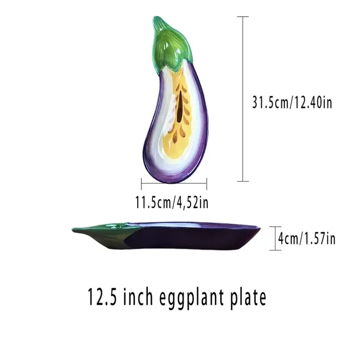 Assiette créative d'aubergine violette végétale