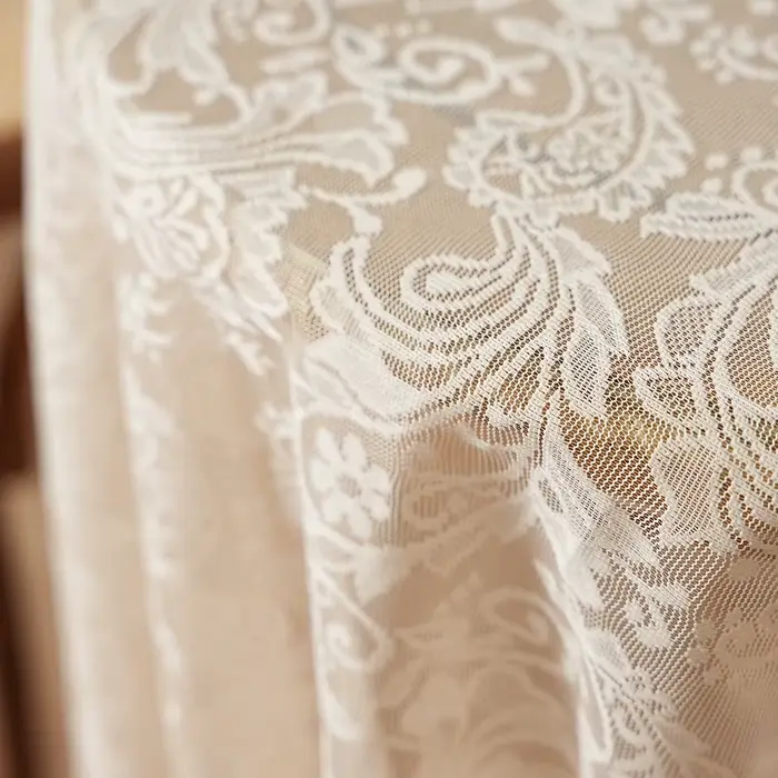 Nappe en dentelle de campagne Beige de Style français, pour salon, chambre à coucher, Table à manger