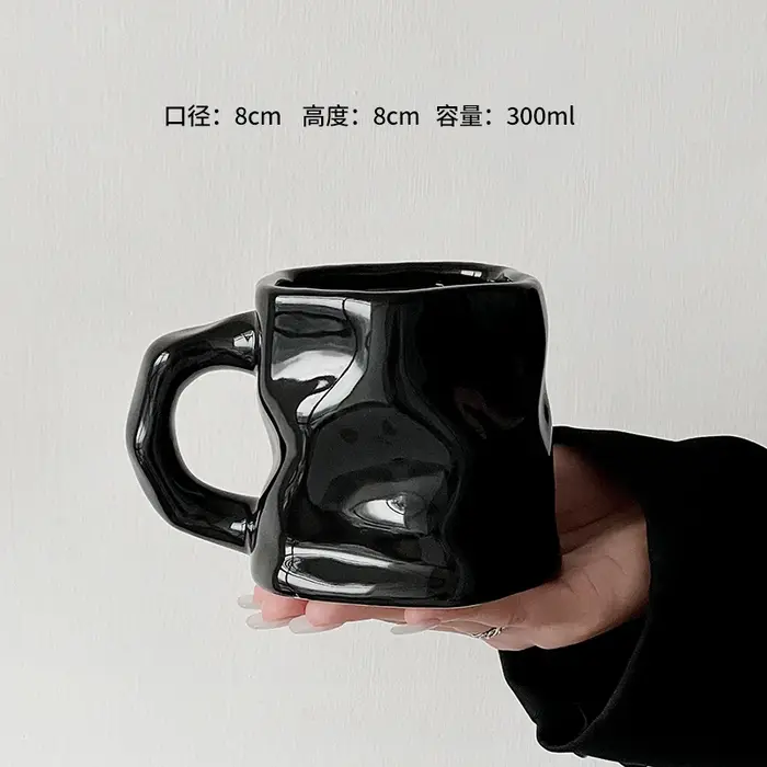Tasse à café en céramique dénoyautée irrégulière créative 30ml thé de l'après-midi Dessert